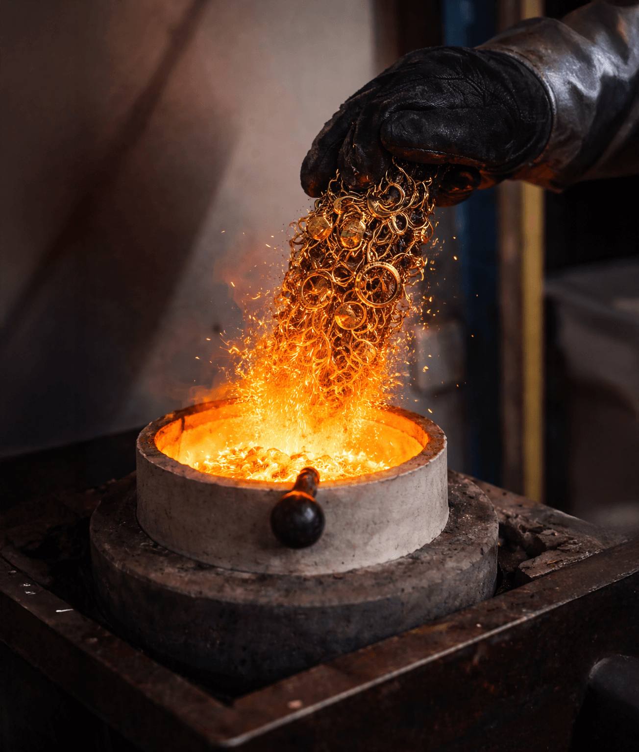 Refined silver granules